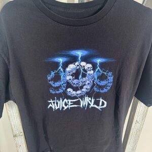 Juice WRLD 999 Club Vanity‎ Skull Lightning Graphic T-Shirt Black Size Large